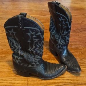 Tony Lama's men's black cowboy boots